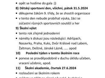 Třídní schůzka 25.4.20242